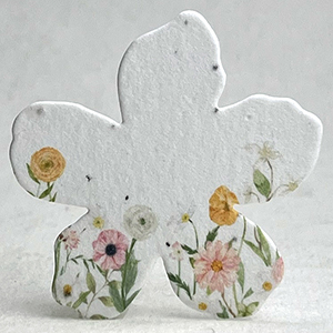 seed paper ranunculus garden printed flower shapes